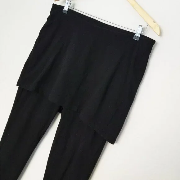 Torrid Black Skirted Leggings Layered Plus Size 2X Stretchy Comfy High Waist - Picture 7 of 14
